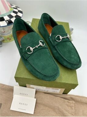 SOLD !!!! Men’s Gucci suede horse bit driver loafers size 7.5 it’s a US